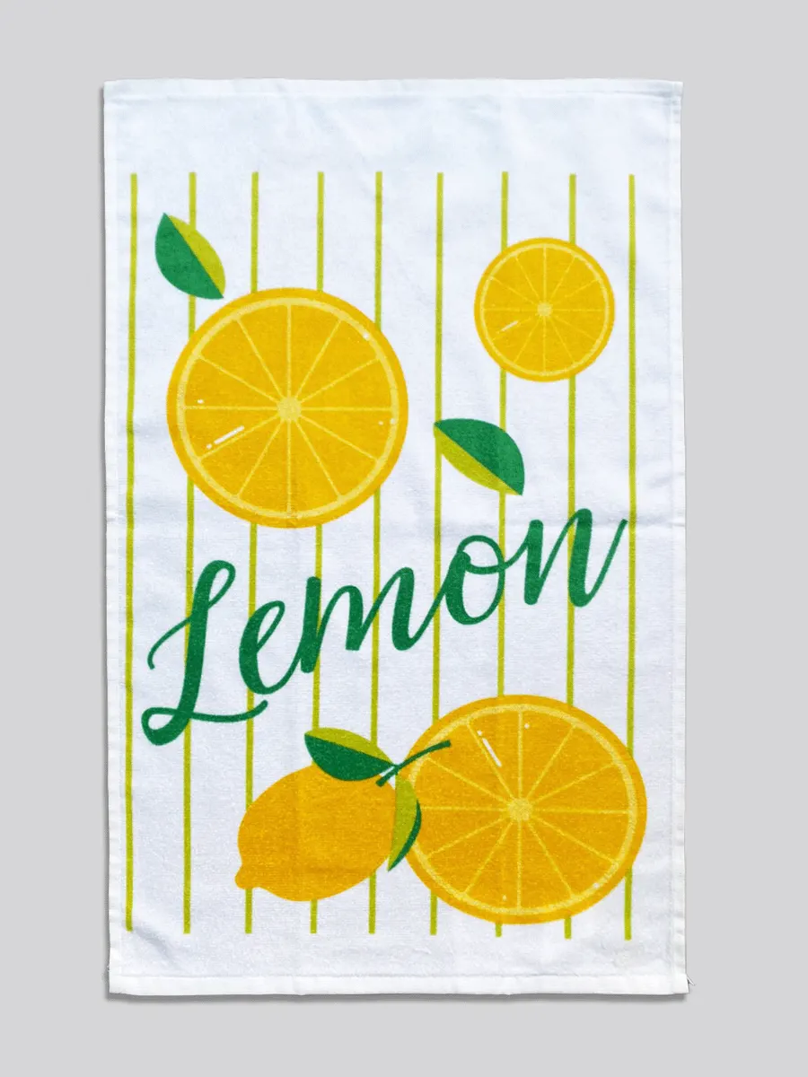 Secador de cocina con estampado de limones